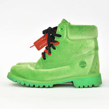 Load image into Gallery viewer, Timberland × Off-White 6インチ ブーツ A1Q8P ヴァージルアブロー グリーン ブラック レッド ベルベット サイズJP26.0 /US9W 美品 中古 4b011061