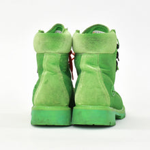 Load image into Gallery viewer, Timberland × Off-White 6インチ ブーツ A1Q8P ヴァージルアブロー グリーン ブラック レッド ベルベット サイズJP26.0 /US9W 美品 中古 4b011061