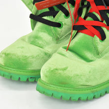 Load image into Gallery viewer, Timberland × Off-White 6インチ ブーツ A1Q8P ヴァージルアブロー グリーン ブラック レッド ベルベット サイズJP26.0 /US9W 美品 中古 4b011061