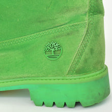 Load image into Gallery viewer, Timberland × Off-White 6インチ ブーツ A1Q8P ヴァージルアブロー グリーン ブラック レッド ベルベット サイズJP26.0 /US9W 美品 中古 4b011061