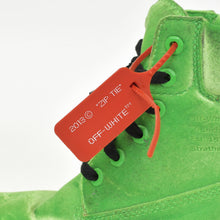 Load image into Gallery viewer, Timberland × Off-White 6インチ ブーツ A1Q8P ヴァージルアブロー グリーン ブラック レッド ベルベット サイズJP26.0 /US9W 美品 中古 4b011061