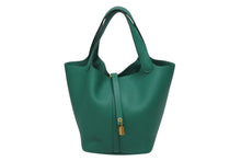 画像をギャラリービューアに読み込む, 新品未使用 HERMES エルメス ピコタンロック22 ハンドバッグ B刻印 トリヨンクレマンス ヴェールヴェルティゴ ゴールド金具 中古 4b011077