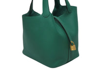 画像をギャラリービューアに読み込む, 新品未使用 HERMES エルメス ピコタンロック22 ハンドバッグ B刻印 トリヨンクレマンス ヴェールヴェルティゴ ゴールド金具 中古 4b011077