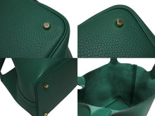 画像をギャラリービューアに読み込む, 新品未使用 HERMES エルメス ピコタンロック22 ハンドバッグ B刻印 トリヨンクレマンス ヴェールヴェルティゴ ゴールド金具 中古 4b011077