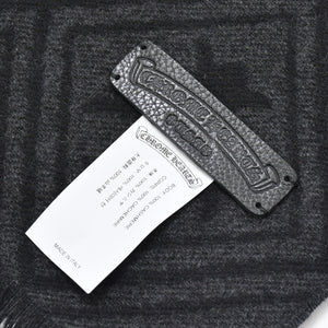 新品未使用 CHROME HEARTS クロムハーツ 総柄 CHクロス マフラー ストール 新作 ブラック カシミヤ 中古 4b011094
