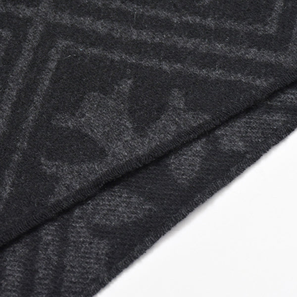 新品未使用 CHROME HEARTS クロムハーツ 総柄 CHクロス マフラー ストール 新作 ブラック カシミヤ 中古 4b011094