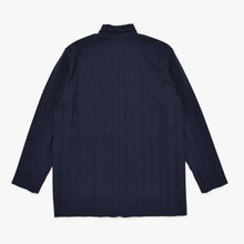 Load image into Gallery viewer, HOMME PLISSE ISSEY MIYAKE オムプリッセイッセイミヤケ プリーツエッジブレザー HP46FD285 ネイビー サイズ3 美品 中古 4b011098