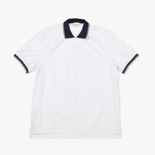 Load image into Gallery viewer, MARNI マルニ 半袖ポロシャツ POMU0009LS サイズ50 19SS ストライプ コットン ホワイト ネイビー 美品 中古 4b011101