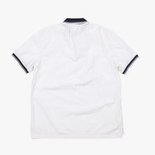 Load image into Gallery viewer, MARNI マルニ 半袖ポロシャツ POMU0009LS サイズ50 19SS ストライプ コットン ホワイト ネイビー 美品 中古 4b011101