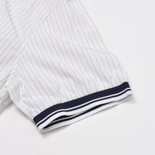 Load image into Gallery viewer, MARNI マルニ 半袖ポロシャツ POMU0009LS サイズ50 19SS ストライプ コットン ホワイト ネイビー 美品 中古 4b011101