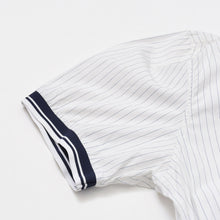 Load image into Gallery viewer, MARNI マルニ 半袖ポロシャツ POMU0009LS サイズ50 19SS ストライプ コットン ホワイト ネイビー 美品 中古 4b011101