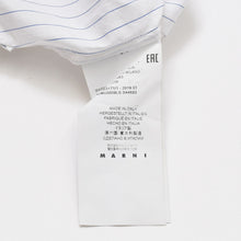 Load image into Gallery viewer, MARNI マルニ 半袖ポロシャツ POMU0009LS サイズ50 19SS ストライプ コットン ホワイト ネイビー 美品 中古 4b011101