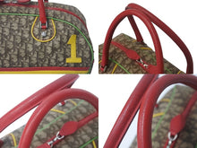 Load image into Gallery viewer, Christian Dior クリスチャンディオール ボストンバッグ ボーリング 01RU 0094 トロッター ラスタカラー ブラウン シルバー金具 美品 中古 4b001123