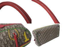 Load image into Gallery viewer, Christian Dior クリスチャンディオール ボストンバッグ ボーリング 01RU 0094 トロッター ラスタカラー ブラウン シルバー金具 美品 中古 4b001123