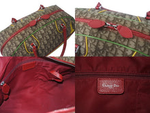 Load image into Gallery viewer, Christian Dior クリスチャンディオール ボストンバッグ ボーリング 01RU 0094 トロッター ラスタカラー ブラウン シルバー金具 美品 中古 4b001123