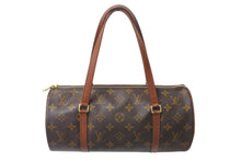 Load image into Gallery viewer, LOUIS VUITTON ルイヴィトン パピヨン30 モノグラムキャンバス ハンドバッグ 旧型 筒形 M51365 ブラウン 美品 中古 4b001126