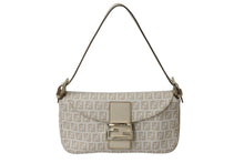 画像をギャラリービューアに読み込む, 極美品 FENDI フェンディ ズッキーノ マンマバケット ハンドバッグ ワンショルダーバッグ ベージュ キャンバス 中古 4b001128