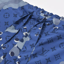 Load image into Gallery viewer, 極美品 LOUIS VUITTON ルイ ヴィトン カーゴパンツ ナイロン 3Dポケット カモフラージュ ブルー 中古 4b011305