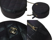 Load image into Gallery viewer, 極美品 CHANEL シャネル チェーンショルダーバッグ ココマーク マトラッセ クラシック 丸型 キャビアスキン 27番台 パープル系 シェル 中古 4b001137