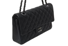 Load image into Gallery viewer, 新品同様 CHANEL シャネル マトラッセ25 Wフラップ Wチェーンショルダーバッグ 21番台 キャビアスキン ココマーク 総ブラック 中古 4b001141