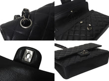 Load image into Gallery viewer, 新品同様 CHANEL シャネル マトラッセ25 Wフラップ Wチェーンショルダーバッグ 21番台 キャビアスキン ココマーク 総ブラック 中古 4b001141