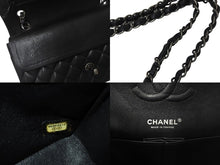 Load image into Gallery viewer, 新品同様 CHANEL シャネル マトラッセ25 Wフラップ Wチェーンショルダーバッグ 21番台 キャビアスキン ココマーク 総ブラック 中古 4b001141