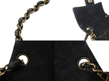 Load image into Gallery viewer, CHANEL シャネル デニム ミニマトラッセ 17 チェーンショルダーバッグ 6番台 ココマーク ブラック系 ゴールド金具 美品 中古 4b001144
