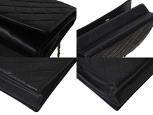 Load image into Gallery viewer, CHANEL シャネル ショルダーバッグ ココマーク フルフラップ ブラック ラムスキン ゴールド金具 美品 中古 4b001145