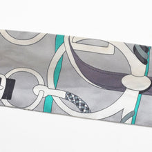 画像をギャラリービューアに読み込む, HERMES エルメス ツイリー 乗馬の装備 グレー マルチカラー 美品 中古 4b011461