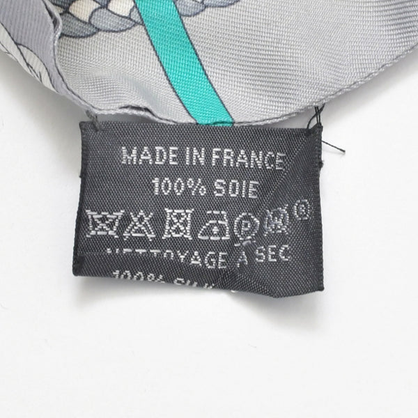 HERMES エルメス ツイリー 乗馬の装備 グレー マルチカラー 美品 中古 4b011461