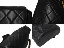 Load image into Gallery viewer, 極美品 CHANEL シャネル DUMA デュマ バックパック リュック 3番台 チェーンショルダー ココマーク ラムスキン ブラック 中古 4b001147