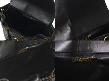 Load image into Gallery viewer, 極美品 CHANEL シャネル DUMA デュマ バックパック リュック 3番台 チェーンショルダー ココマーク ラムスキン ブラック 中古 4b001147
