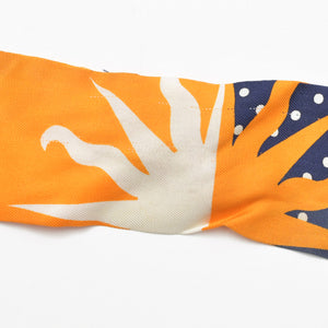 HERMES エルメス ツイリー 占星術 ドット オレンジ ネイビー 美品 中古 4b011537