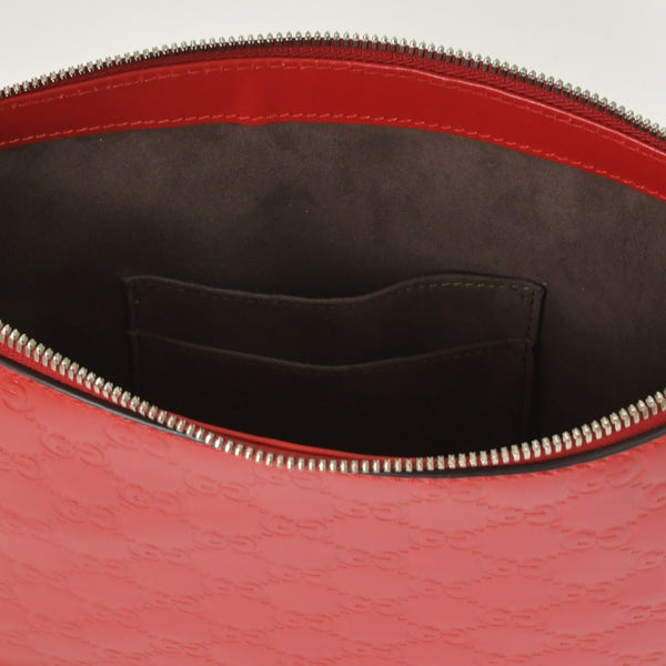 Very Good Condition GUCCI Gucci Shoulder Bag 406410 498879 Made in Italy Guccisima Red Silver Hardware Used 4a001156