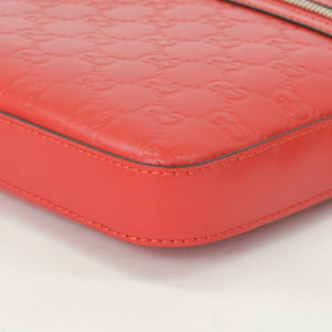 Very Good Condition GUCCI Gucci Shoulder Bag 406410 498879 Made in Italy Guccisima Red Silver Hardware Used 4a001156