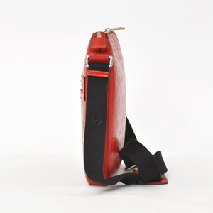Very Good Condition GUCCI Gucci Shoulder Bag 406410 498879 Made in Italy Guccisima Red Silver Hardware Used 4a001156