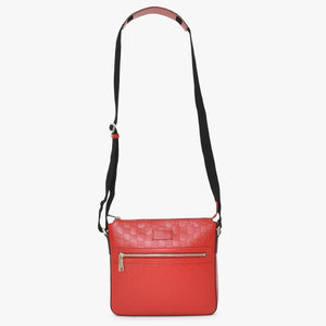 Very Good Condition GUCCI Gucci Shoulder Bag 406410 498879 Made in Italy Guccisima Red Silver Hardware Used 4a001156
