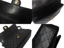 Load image into Gallery viewer, 極美品 CHANEL シャネル ダブルフェイス マトラッセ25 ハンドバッグ 4番台 ココマーク ラムスキン ブラック ゴールド金具 中古 4b001157
