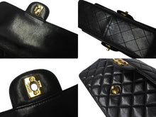 Load image into Gallery viewer, 極美品 CHANEL シャネル ダブルフェイス マトラッセ25 ハンドバッグ 4番台 ココマーク ラムスキン ブラック ゴールド金具 中古 4b001157