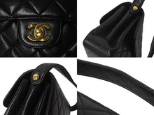 Load image into Gallery viewer, 極美品 CHANEL シャネル ダブルフェイス マトラッセ25 ハンドバッグ 4番台 ココマーク ラムスキン ブラック ゴールド金具 中古 4b001157