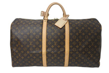 画像をギャラリービューアに読み込む, 極美品 LOUIS VUITTON ルイヴィトン キーポル60 ボストンバッグ M41422 モノグラム PVC レザー ブラウン 中古 4b000794