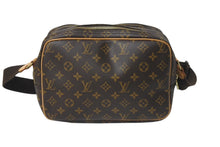 画像をギャラリービューアに読み込む, LOUIS VUITTON ルイヴィトン リポーターPM ショルダーバッグ M45254 モノグラム ブラウン ゴールド金具 美品 中古 4b001162