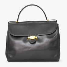 Load image into Gallery viewer, 極美品 Christian Dior クリスチャンディオール ヴィンテージ ハンドバッグ ブラック カーフスキン ゴールド金具 中古 4b011683