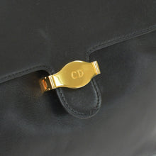 Load image into Gallery viewer, 極美品 Christian Dior クリスチャンディオール ヴィンテージ ハンドバッグ ブラック カーフスキン ゴールド金具 中古 4b011683