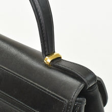 Load image into Gallery viewer, 極美品 Christian Dior クリスチャンディオール ヴィンテージ ハンドバッグ ブラック カーフスキン ゴールド金具 中古 4b011683
