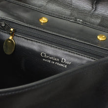 Load image into Gallery viewer, 極美品 Christian Dior クリスチャンディオール ヴィンテージ ハンドバッグ ブラック カーフスキン ゴールド金具 中古 4b011683