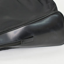 Load image into Gallery viewer, 極美品 PRADA プラダ トライアングルロゴ プレート ハンドバッグ ブラック ナイロン レザー シルバー金具 中古 4b011686