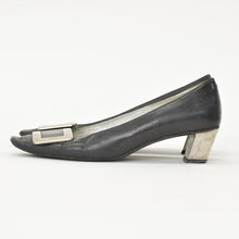 画像をギャラリービューアに読み込む, Roger Vivier ロジェ ヴィヴィエ パンプス Pumps メタルバックル ブラック Black イタリア製 良品 中古 4b011756