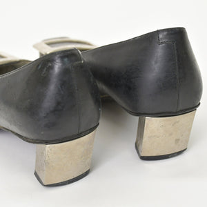 Roger Vivier Roger Vivier Pumps Metal Buckle Black Black Made in Italy Good Product Used 4b011756