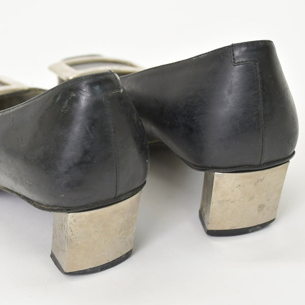 Roger Vivier Roger Vivier Pumps Metal Buckle Black Black Made in Italy Good Product Used 4b011756